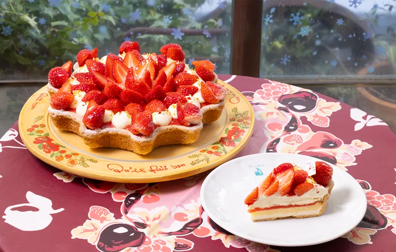 金平糖型　佐賀県産“いちごさん”フレジエのタルトの写真